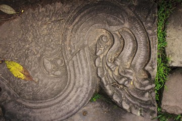 Vat Phou is a ruined Khmer Hindu temple complex in southern Laos. Champasak/Laos PDR.