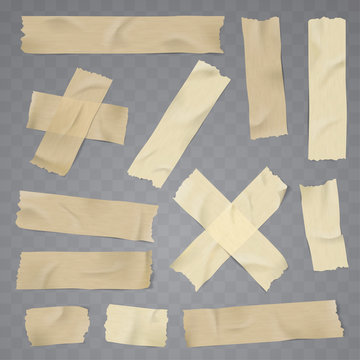 Realistic paper adhesive tape vector illustration