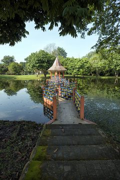 Water reflections at Taman Tasik, in Taiping, Perak, Malaysia - A charming view Taiping Lake Garden, Perak, .Malaysia.