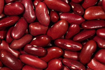 Close up red kidney bean texture background
