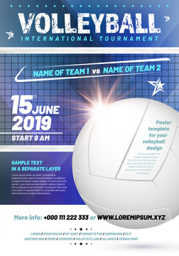 Template for your volleyball tournament poster design