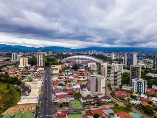 Beautiful aerial view of Costa Ricas San Jose city