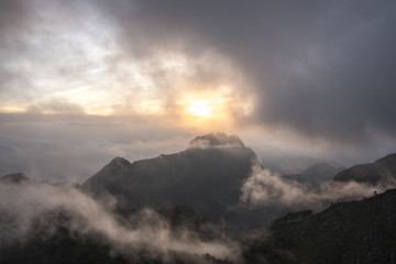 Morning mist on Doi Luang Chiang Dao, Chiang Mai (Thailand)