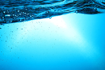 fresh water with bubbles