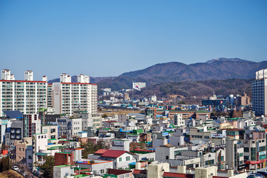 This is the city of Cheonan, Korea.