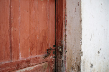 A Close-up of Chinese Old Door Lock