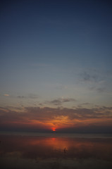 Raising Sun Rays Reflected the Rosy Clouds