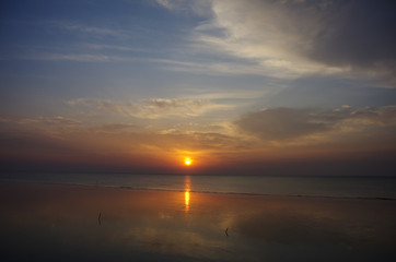 Fototapeta na wymiar The Endless Sea in the Sunrise