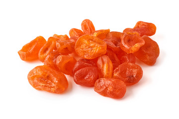 Dried orange kumquat isolated on white background.