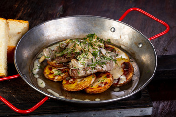 Roasted pork with potato