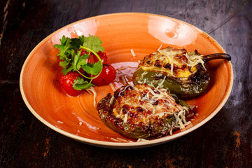 Stuffed pepper with meat
