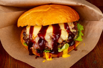 Homemade tasty burger