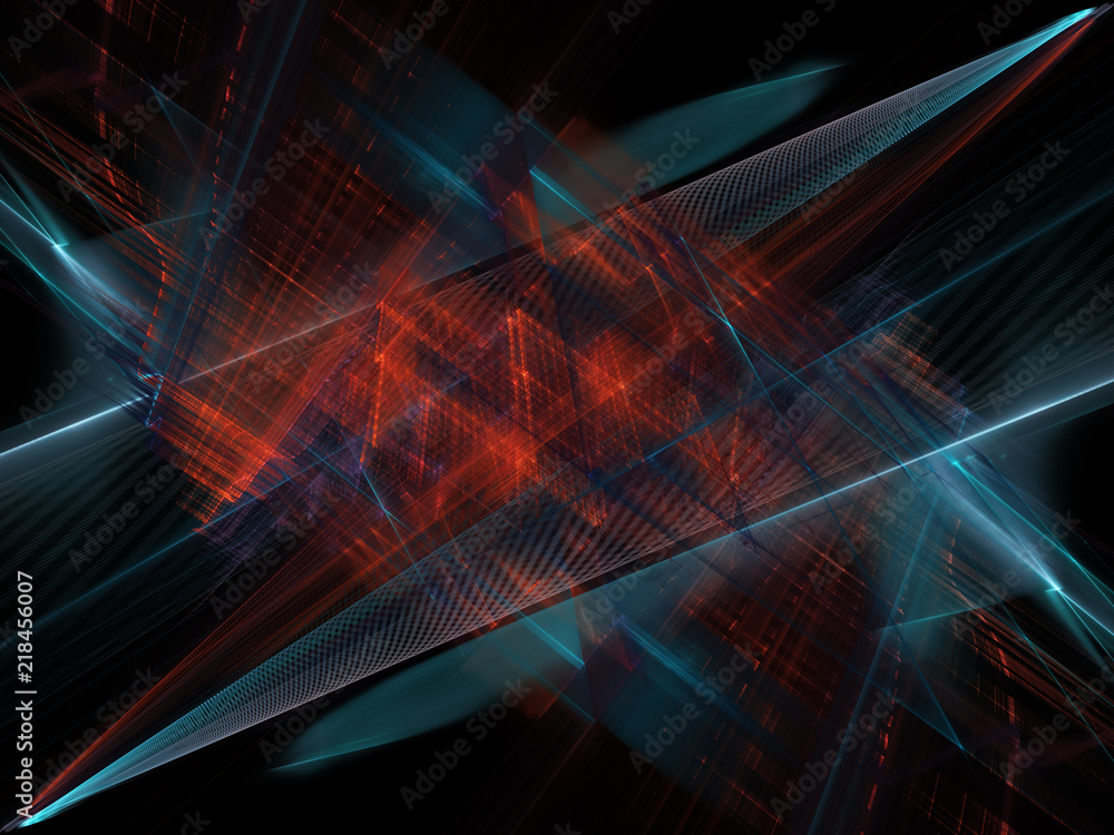 Poster abstract background element. fractal graphics 3d illustration. symmetric composition of repeating gr