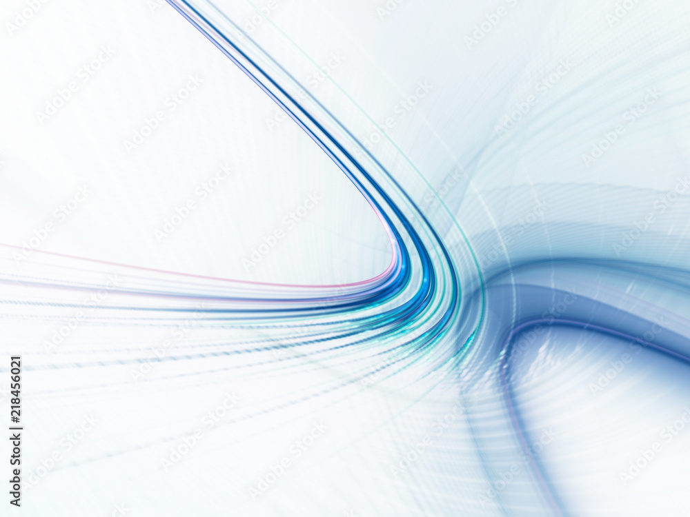 Aufkleber Abstract blue and white background texture. Dynamic lines and halftone effects pattern. Detailed fractal graphics. Science and technology concept.