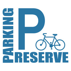 Logo parking réservé.