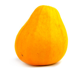 Pumpkin on isolated white background. Fresh, orange