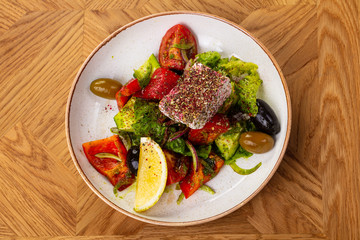 Greek salad with feta