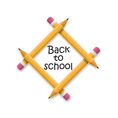Back to School banner with pencil. Vector illustration.