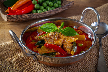 Red Curry Pork and Vegetables (Panaeng), Thai Food