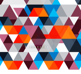 Multicolored triangles abstract background, mosaic tiles concept