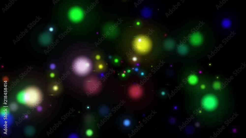 Aufkleber Abstract Celebration Bokeh Flying Animation Background