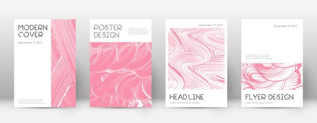 Cover page design template. Minimal brochure layout. Charming trendy abstract cover page. Pink and b