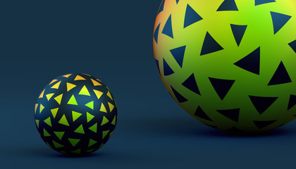 Abstract 3d rendering of a modern geometric background. Minimalistic design for poster, cover, branding, banner, placard.