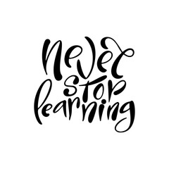 Calligraphic school card. Hand drawn lettering. Typography back to school for design. Vector illustration