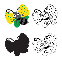 butterfly worksheet vector design