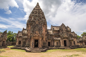 Fototapeta na wymiar Phanom Rung Historical Park, or Phanom Rung Stone Castle is a Hindu Khmer temple at Buriram Province in the Isan region of Thailand 
