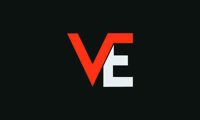 alphabets ve letters logo design 