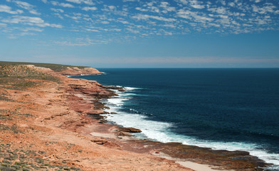 Fototapeta na wymiar Coastalline of Kalbarri National Park, WA, Western Australia, Indian Ocean