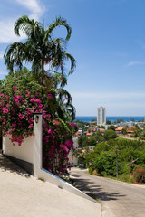 Fototapeta premium Top view of Karon and the sea.