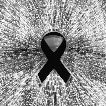 Symbol of remembrance campaign or mourning over person's death