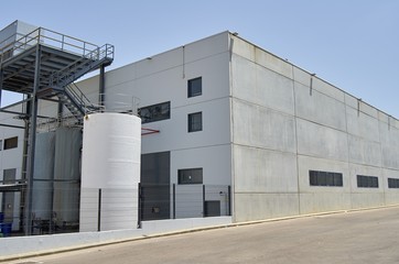 Exterior industrial warehouse