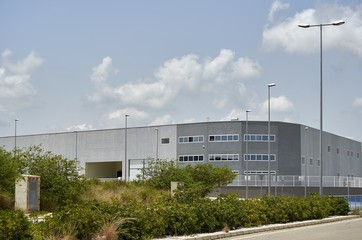 Exterior industrial warehouse