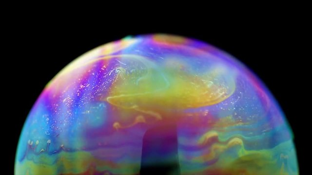 Abstract flow color from chemical reaction of air bubble. Imagine weather on earth.