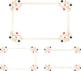 Naklejka premium トランプ柄 フレーム セット
