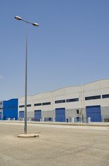 Exterior industrial warehouse