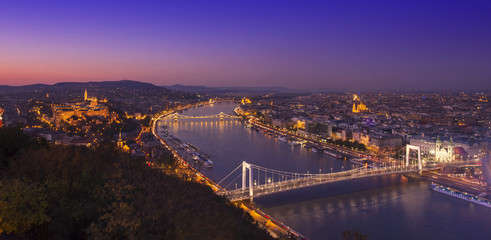 Obraz premium Budapest cityscape at night. Hungary