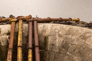 Pipeline pumping huge old.