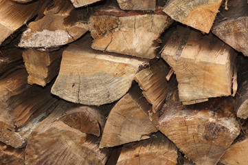 Brennholz für den Ofen im Winter