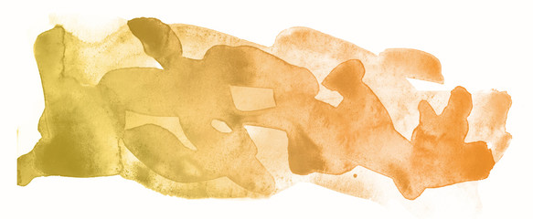 watercolor stain abstract design element gradient overflow of color yellow orange