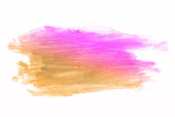 watercolor stain abstract design element gradient overflow of color orange-pink soft transition