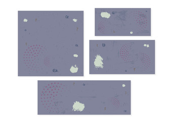 Set of  banners  for social media networks. Vector illustration.