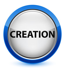 Creation crystal blue round button