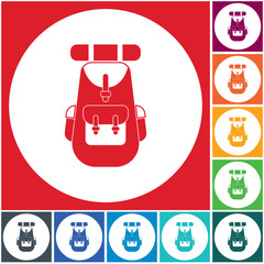 Backpack icon illustration