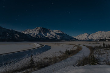 Obraz premium Moonlit mountains