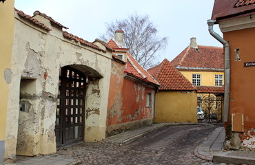 Fototapeta premium old houses in the old town of tallinn, estonia