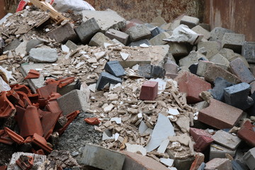 Bau Schutt auf einer Baustelle